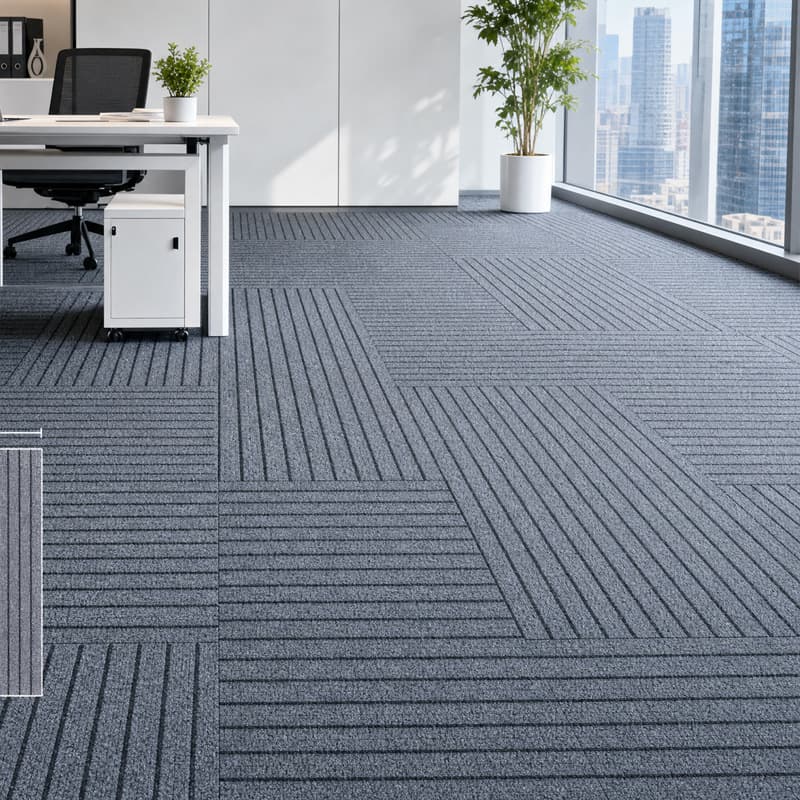 Self-Adhesive Carpet Tiles for Office Home Commercial Use, Non-Slip Wear-Resistant Full Coverage Floor Mat for Bedroom Living Room Conference Room