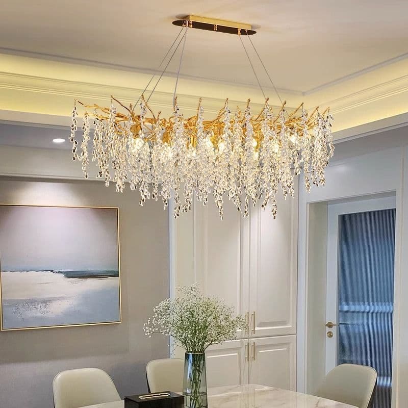 Italian Luxury Crystal Chandelier Designer Creative Branch Chandelier Modern Minimalist Living Room Light Cross-border