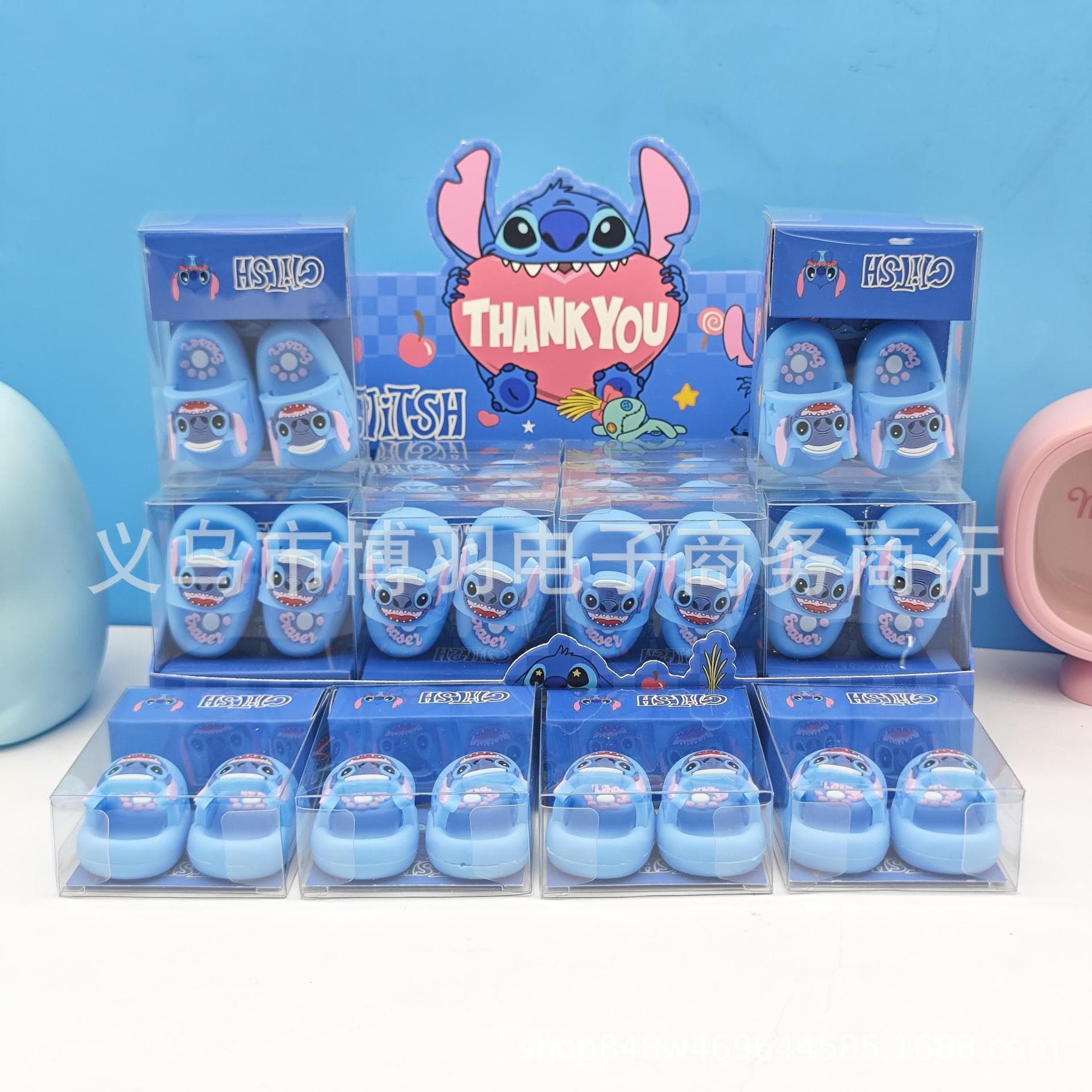 Stitch Slipper Shaped Creative Eraser Kids Fun Pencil Eraser Students Mini Crumb Eraser Stationery Eraser