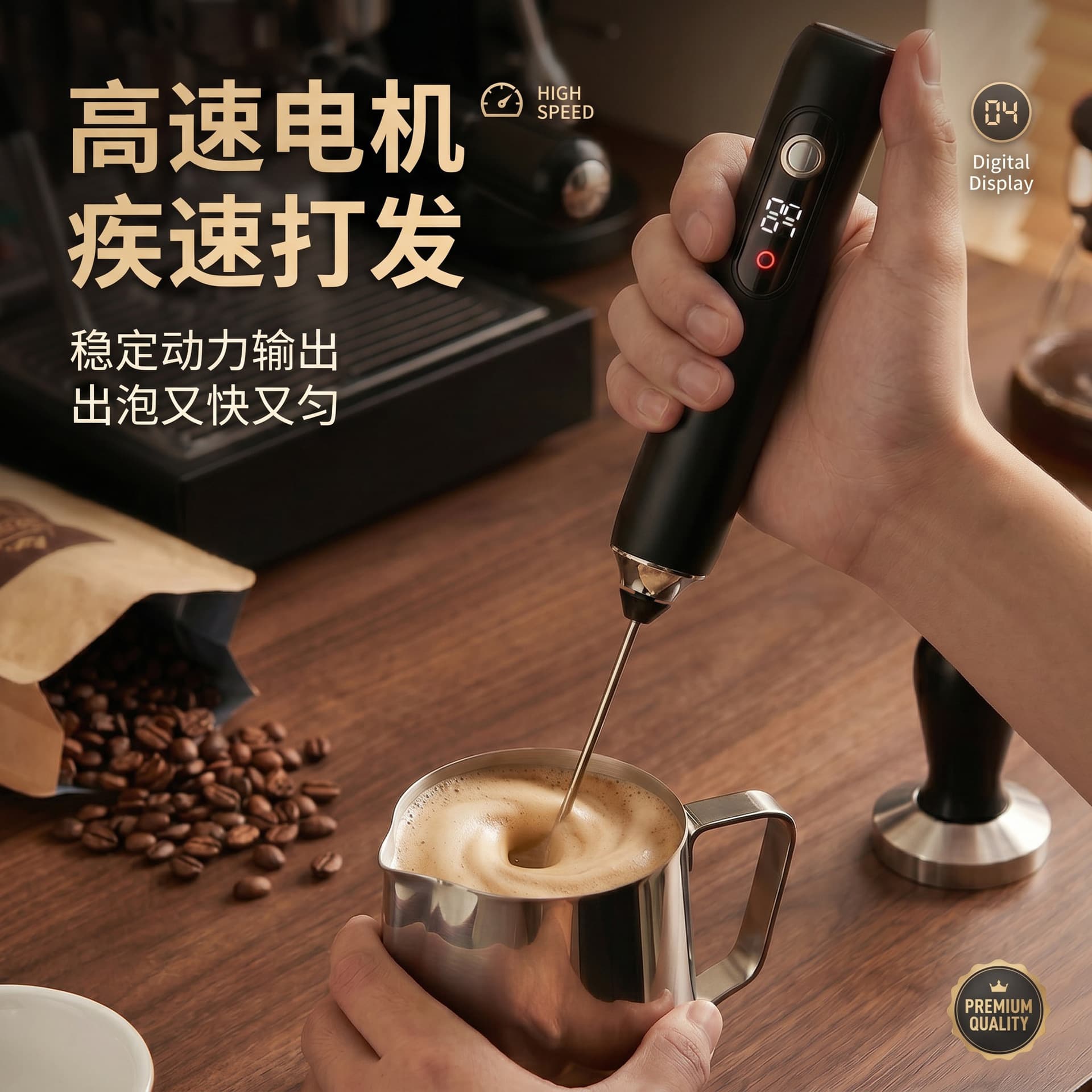 Electric Milk Frother Egg Beater Coffee Frother Household Milk Frother Cream Whipper Handheld Small Stirring Stick