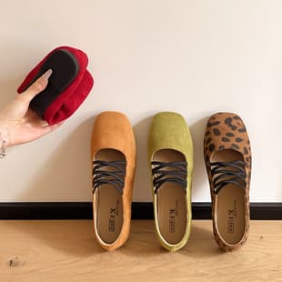 Ballet Style ~ Soft Sole Shallow Mouth Flats for Women, 2026 Spring/Summer Round Toe Red Shoes for Dresses, Ins Casual Flats