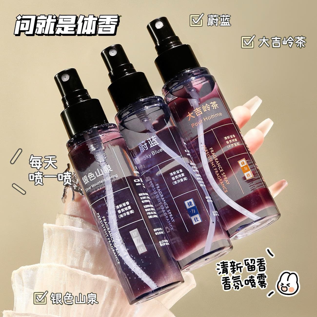 JELIX Clothing Fragrance Spray - Blue Darjeeling Tea - Eliminates odors, removes and retains a long-lasting, natural body fragrance.
