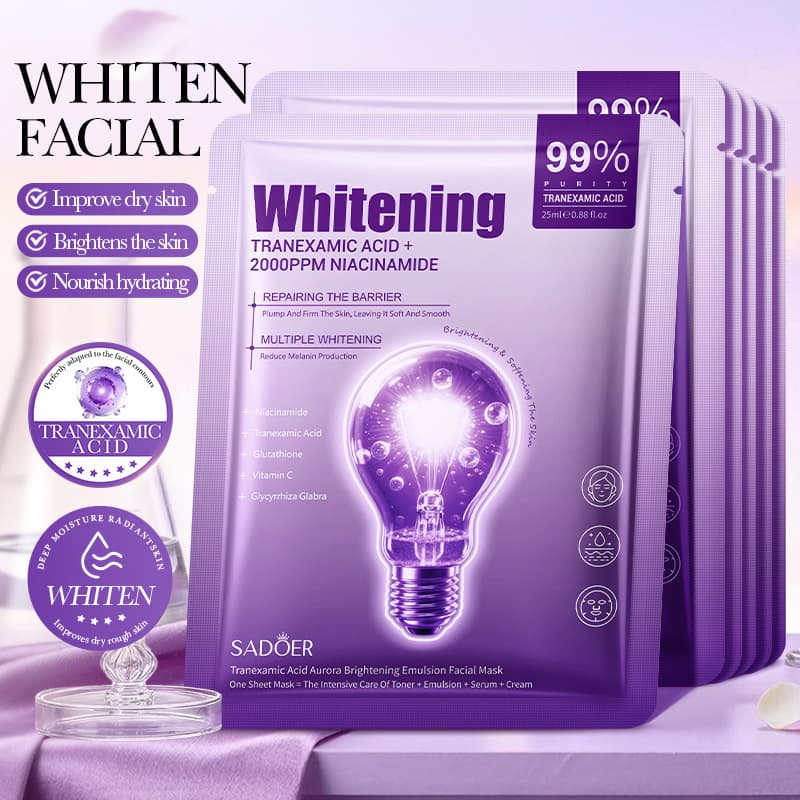 SADOER Tranexamic Acid Aurora Brightening Emulsion Mask 25ml Moisturizing Mask Cross-border Wholesale