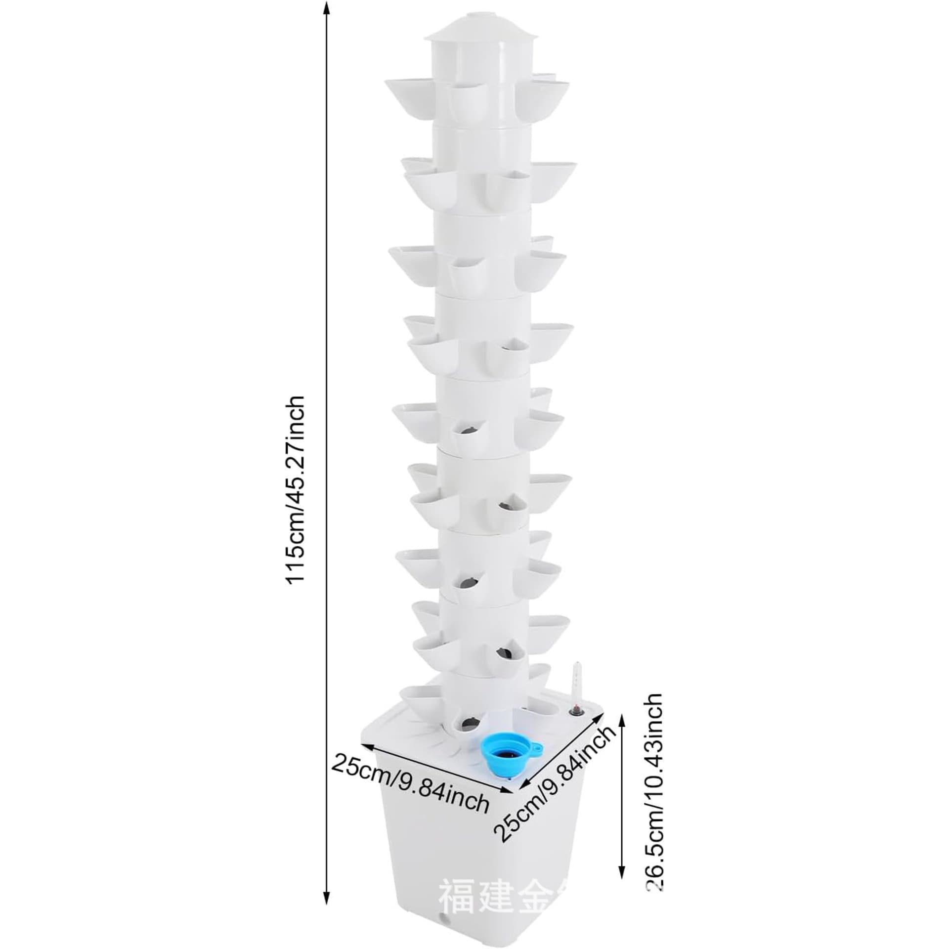 Cross-Border Hot-Selling New Column Soilless Cultivation Hydroponic Vegetable Growing Machine Hydroponic Column Tower 35 Holes, 40 Holes, 45 Holes
