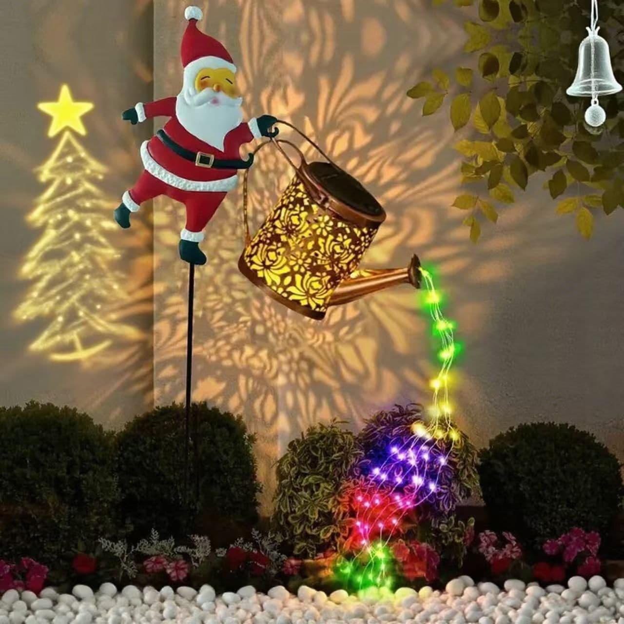 Cross-border New Product Christmas Claus Kettle Lights - Santa Claus Teapot Decoration Lights