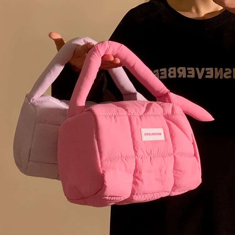 2025 New Large Capacity Puffer Tote Storage Bag Travel Portable Makeup Bag Toiletry Bag High-Appearance Storage Bag