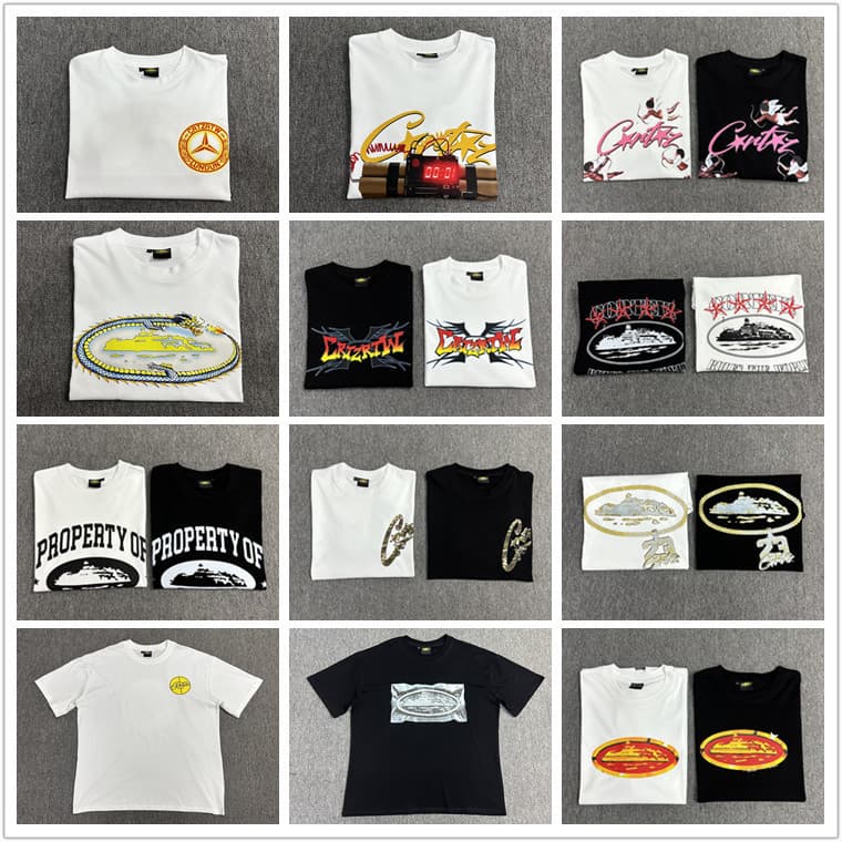 Corteiz Spring and Summer Collection Printed Short Sleeves High Street European and American Style Casual Hip-Hop Men's and Women's Casual Half Sleeves