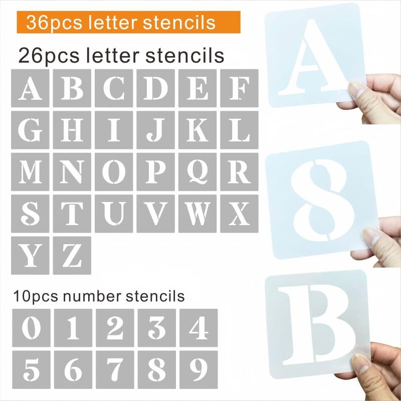 Cross-border special supply of English alphanumeric spray painting templates, alphanumeric hollow house numbers, painting spray paint decorative molds