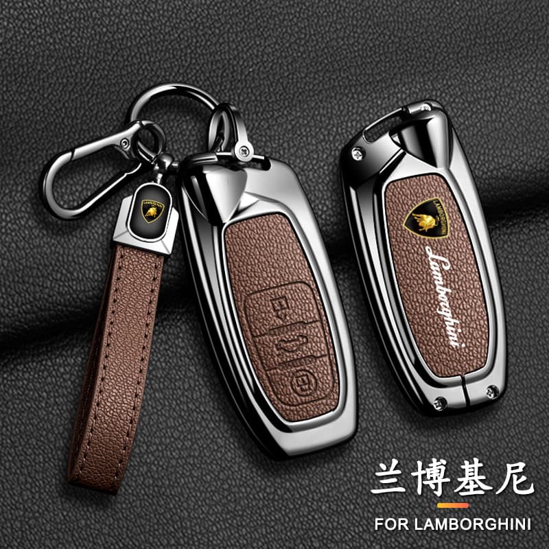 Compatible with Lamborghini Key Case for Aventador Huracan SVJ Urus Accessories Men Women Car Keychain