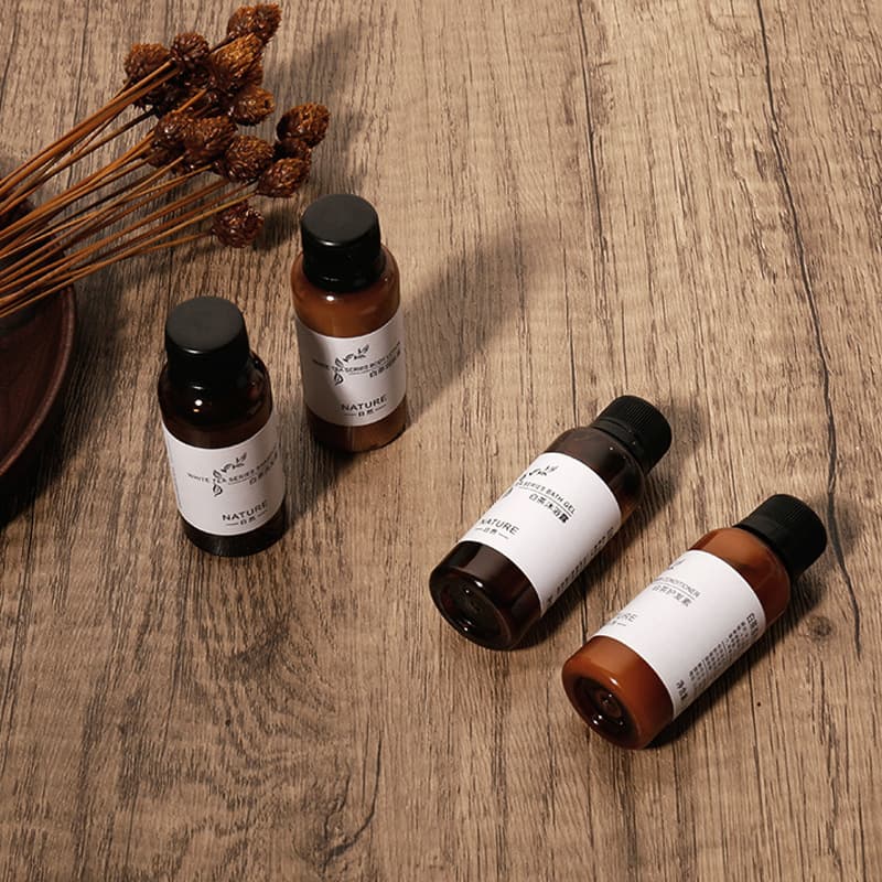 Hotel Supplies Guesthouse Bathhouse Disposable White Tea Shampoo Shower Gel Conditioner 30ml Factory Direct