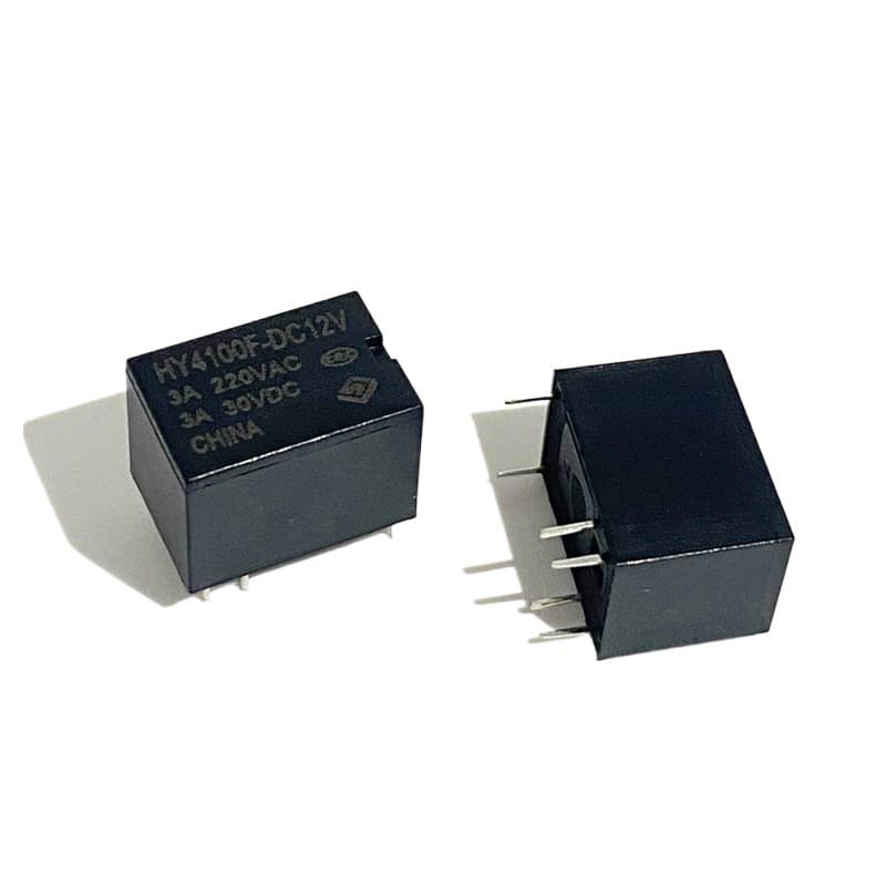 In-stock mini signal relay HY4100F-DC12V 5V 3V 3A 6-pin for smart access control, bulk pricing.