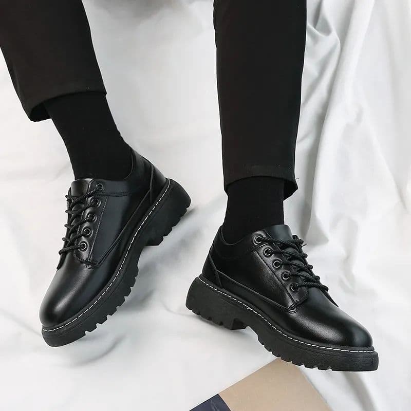 Spring/Autumn Men's Shoes High Versatile Business Leather Shoes, Korean Trend Slip-On Men's Leather Shoes Student Casual Small Leather Shoes