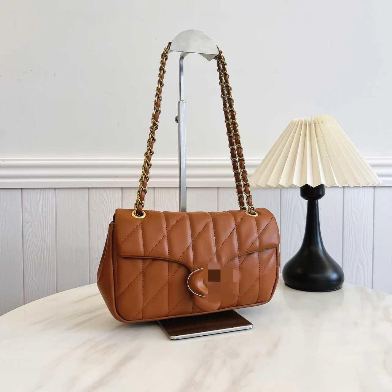 New Quilted Tabby Striped Chain Dionysus Shoulder Crossbody Fashion Small Fragrance Style Mini Square Bag