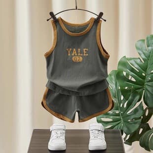 Boys' Summer Sport Set New Arrival Kids Breathable Quick-Dry Vest Two-Piece Set Basketball Jersey Thin