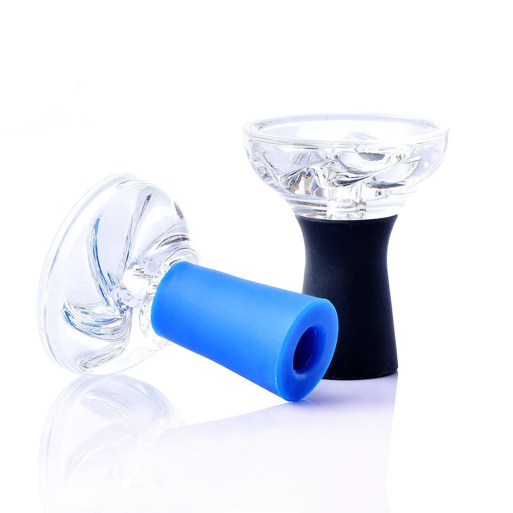 Cross-border e-commerce source hookah accessories crystal bowl silicone head smoke pot hookah bowl shisha