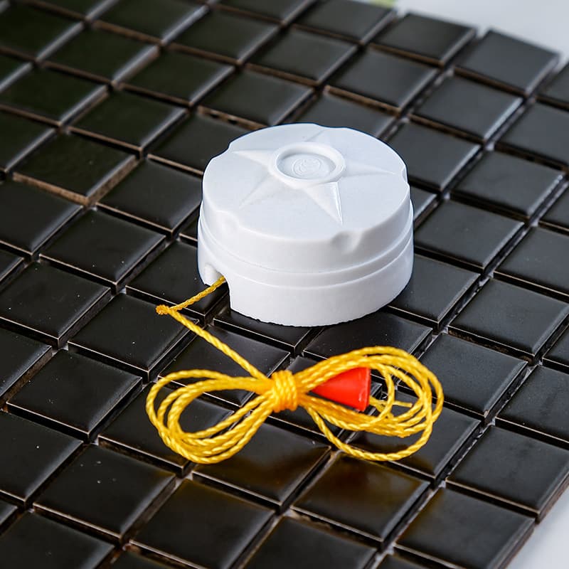 Large Porcelain Pull-Cord Switch, Traditional Hand-Pull Style