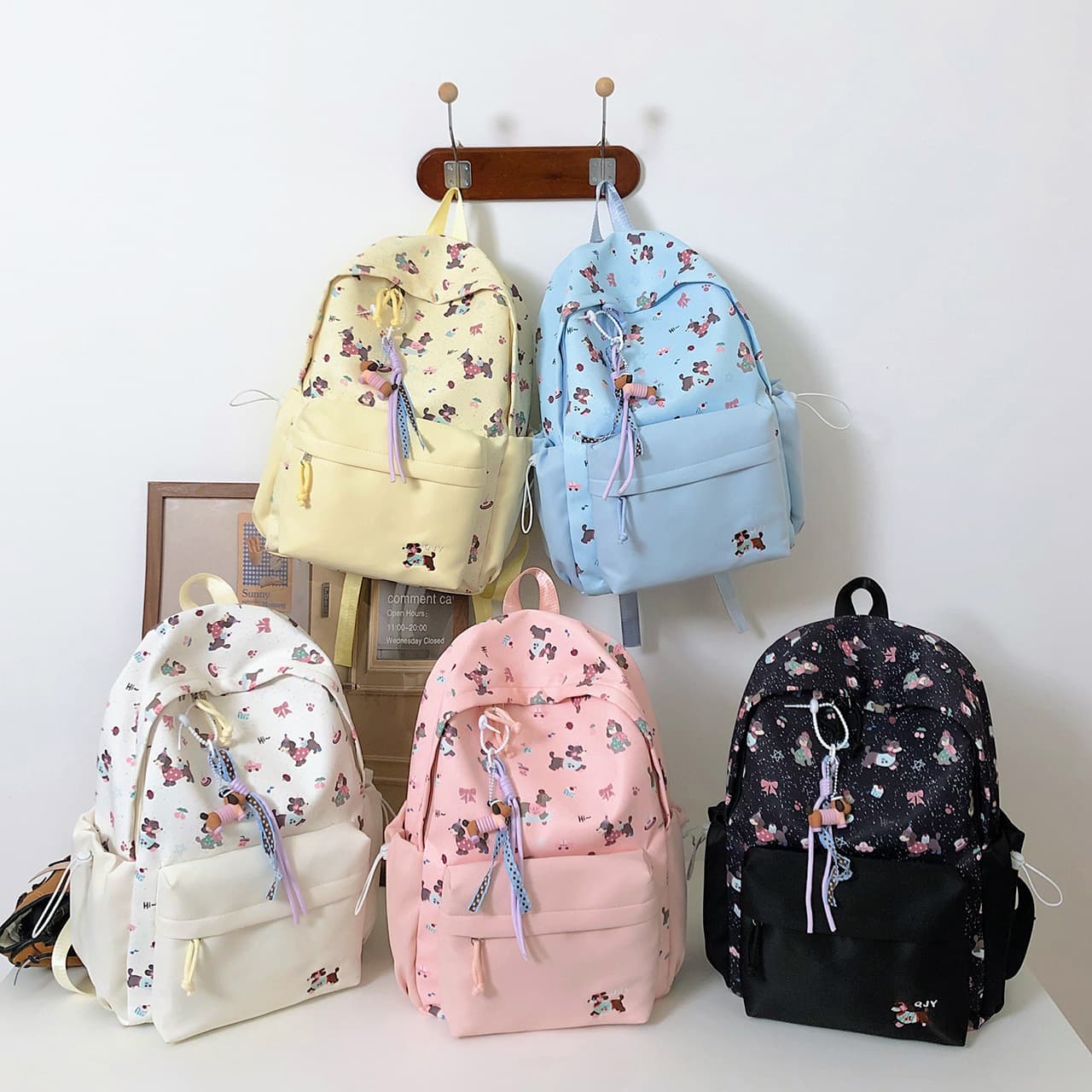 Japanese simple and versatile high-looking schoolbags, cute cartoon backpacks for elementary school students, casual backpacks for high school and junior high school students