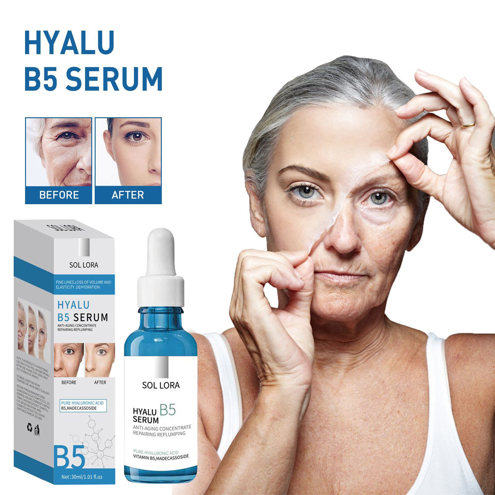 Anti-Wrinkle B5 Essence Three-Acid Essence 30ml B5 Hyaluronic Acid Skin Care Small White Bottle B3 Retinol Anti-Wrinkle