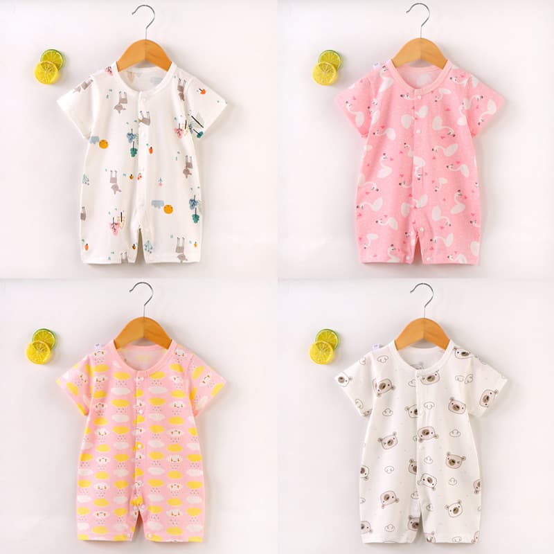 2026 New Baby Onesies Newborn Romper Suit Short Sleeve Thin Harness Infant Clothing Baby Clothes