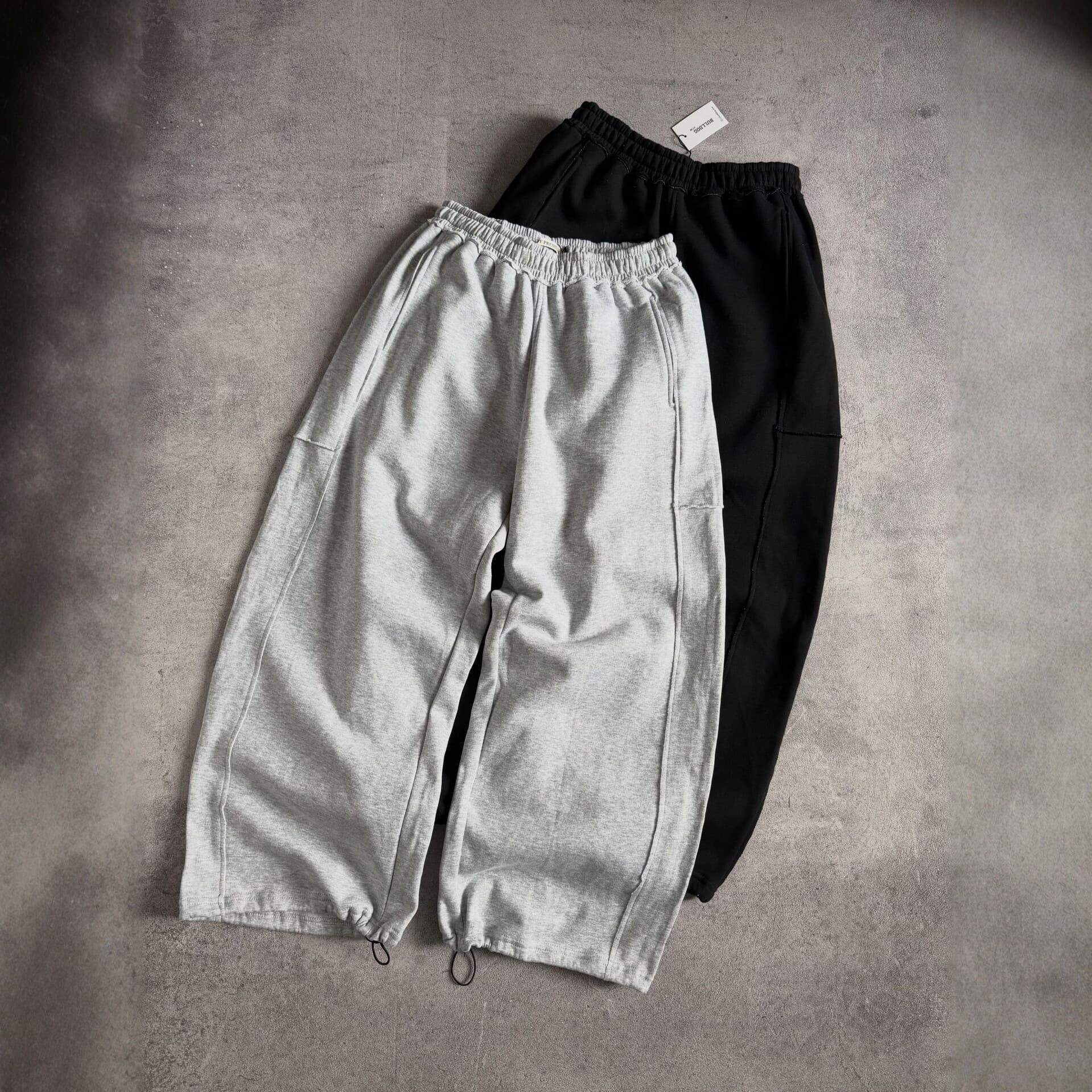 Cross-Border European-American Line Stitching Casual Pants for Men, Y2K High-Fashion Elastic Waist Loose Sweatpants Trend