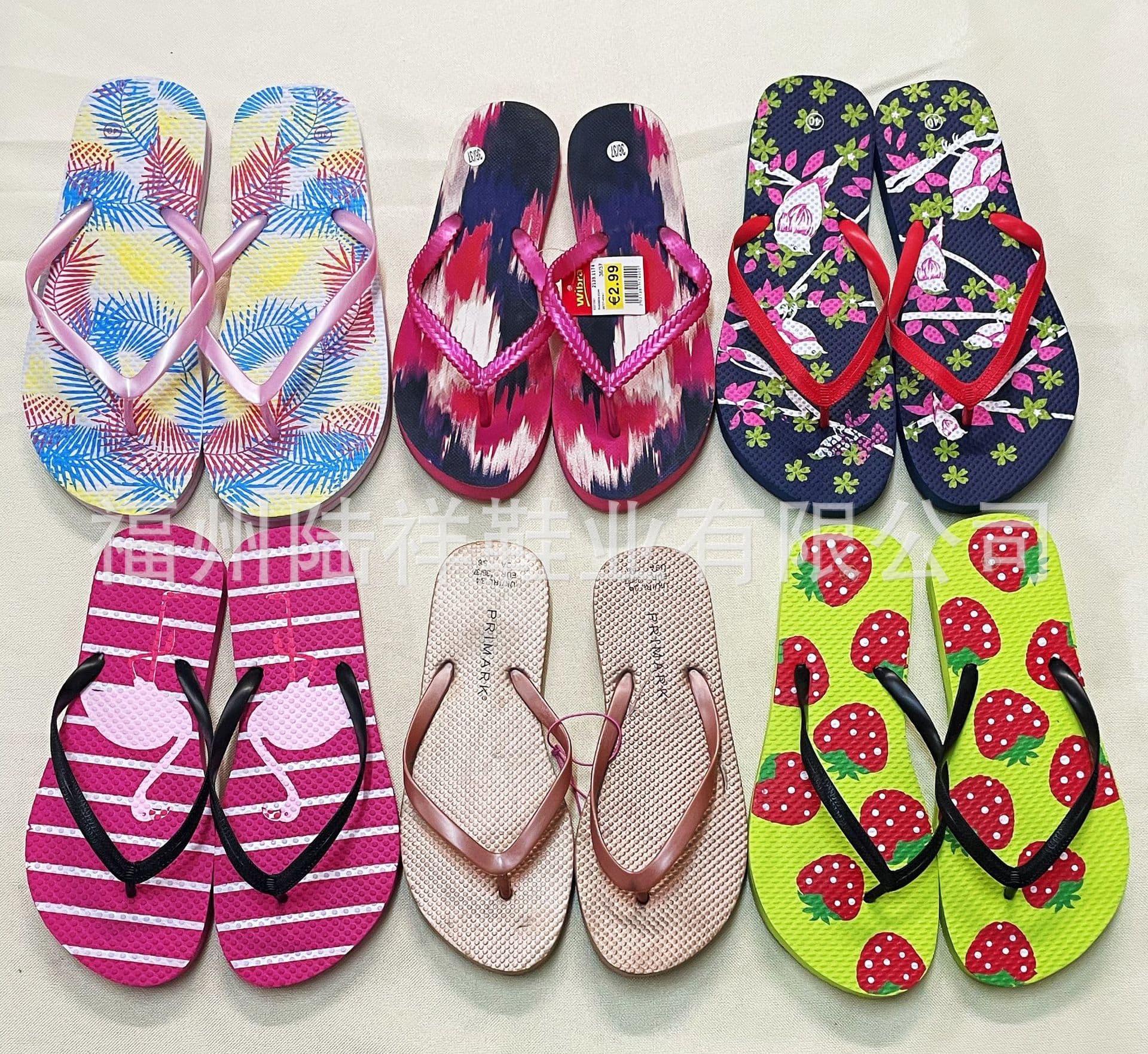 Factory Export Surplus Cheap Flip Flops for Men Women Kids Thong Sandals