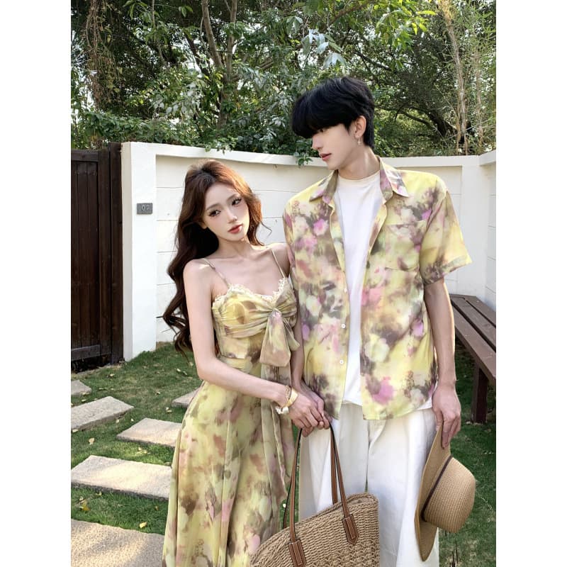Actual shot of 2026 new floral suspender dress for women, new style for men and women, resort style tube top temperament long dress