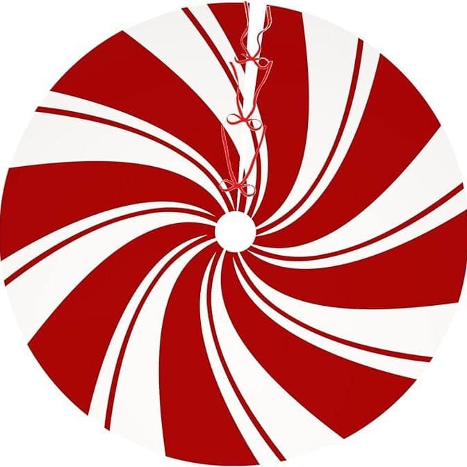 Amazon Cross-border Super Soft Rotating Pattern Red Christmas Tree Skirt