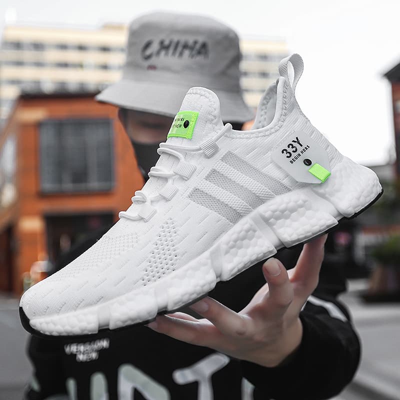 Men's Summer Running Shoes, Breathable Knit Lightweight Mesh Casual Sneakers