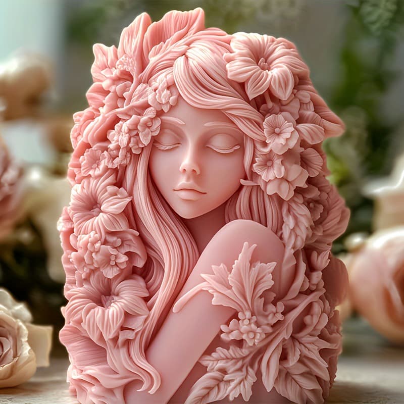 Cross-border Trade New Model Drop Shipping Silicone Resin Mold Detailed Woman's Face