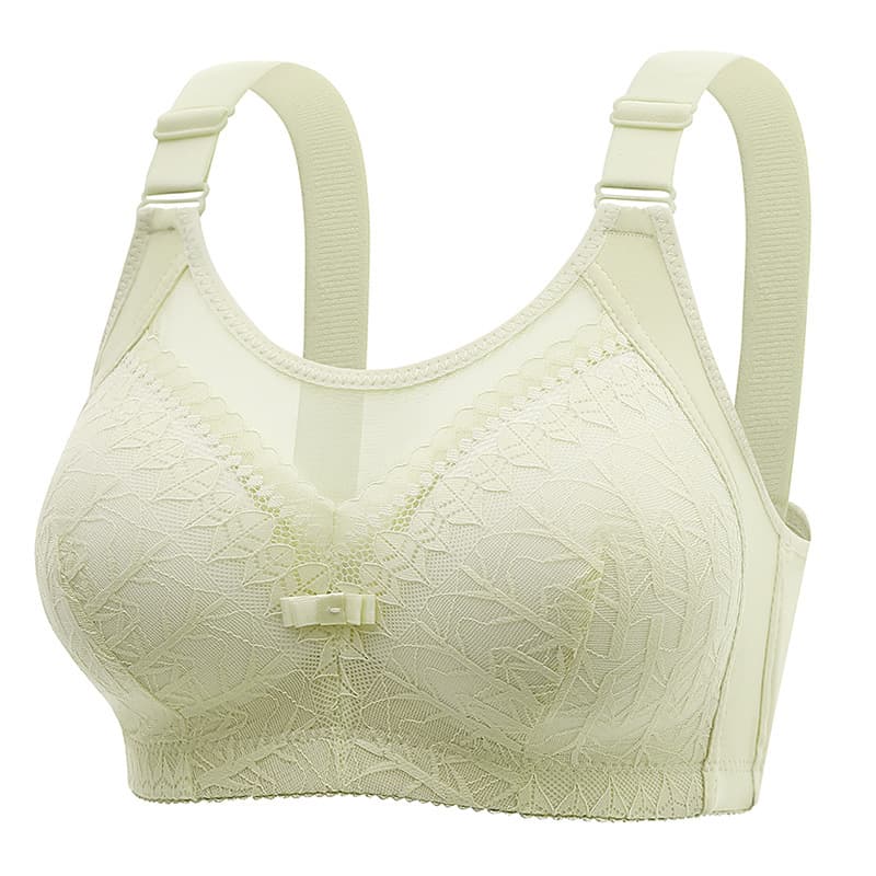 New Plus Size Wireless Beautiful Back Tube Top Underwear Comfort Breathable Sexy Lace Side Control Shaping Bra