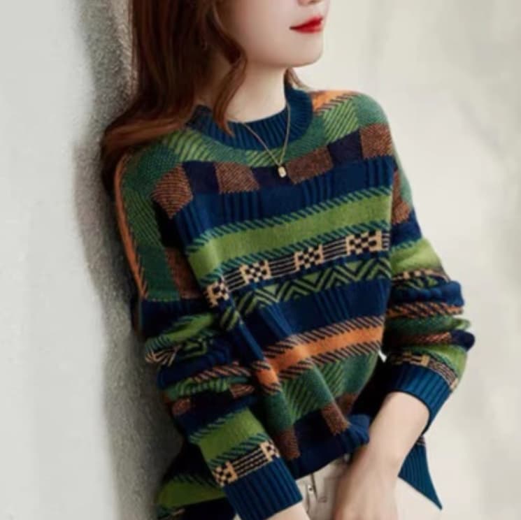 2025 Autumn/Winter New Style Wool Cardigan Coat for Women Round Neck Wool Sweater Knit Base Layer Outerwear