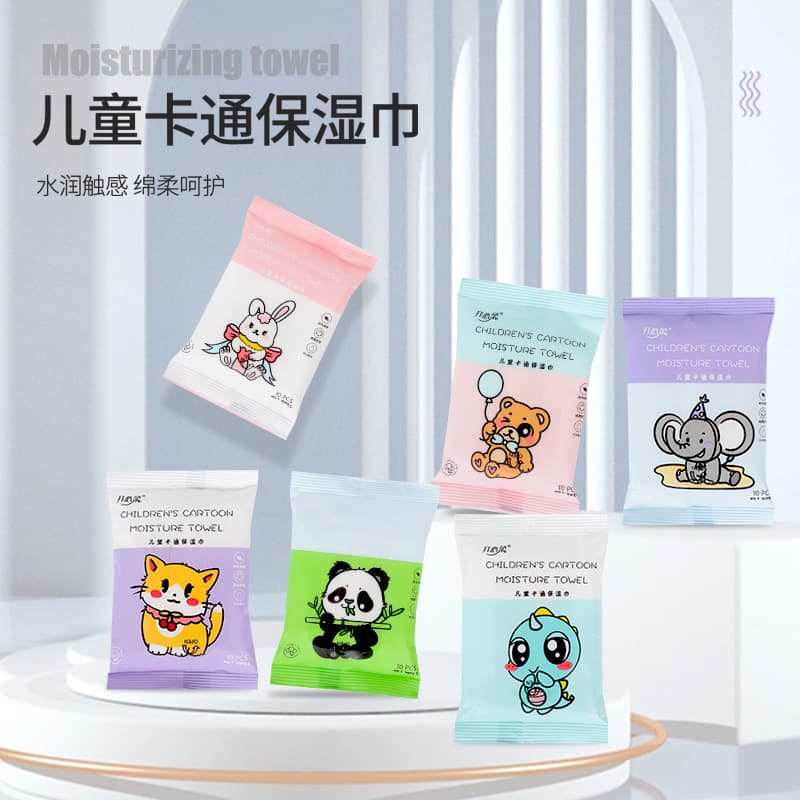 Mini Wet Wipes Pack Portable Small Bag Hand and Mouth Wet Tissue Pull-Out Type Women's Cleaning Hygiene Wet Wipes Support Drop Shipping
