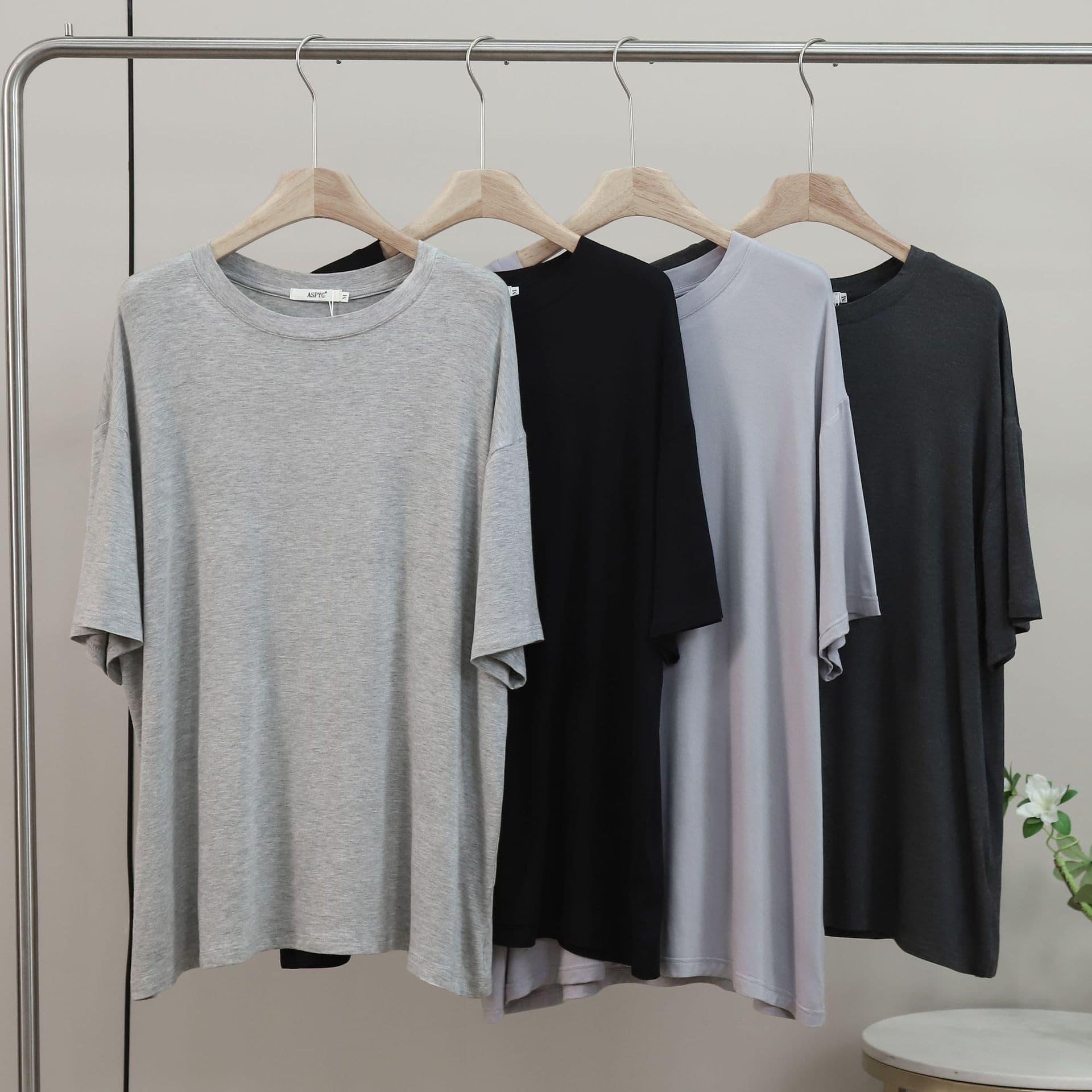 Plus Size Modal T-Shirt Women Short Sleeve Loose Korean Style Ladies Mid Sleeve Modal Undershirt Thin Fat mm New