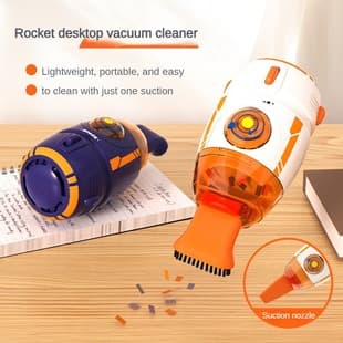 Desktop Vacuum Cleaner, Electric USB Charging Night Light Handheld Desktop Cleaner for Eraser Crumbs, Mini Keyboard Dust