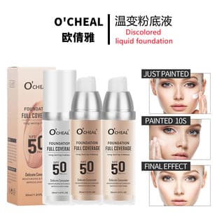 OCHEAL Cross-Border Temperature-Changing Foundation Moisturizing Concealer Long-Lasting Fit Not Easy to Fade Brightening Color-Changing Concealer