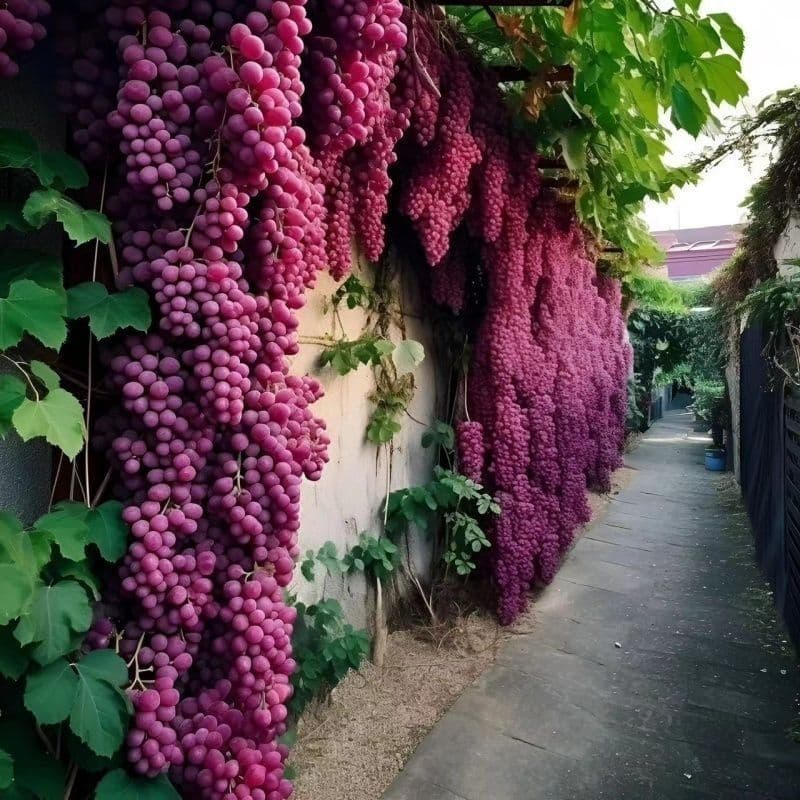 Climbing King Grapevine, Seedless, Super Sweet, Large Fruit, Authentic Grape Seedlings, Potted, Ground Planting, Courtyard, Balcony, Cold-resistant New Model