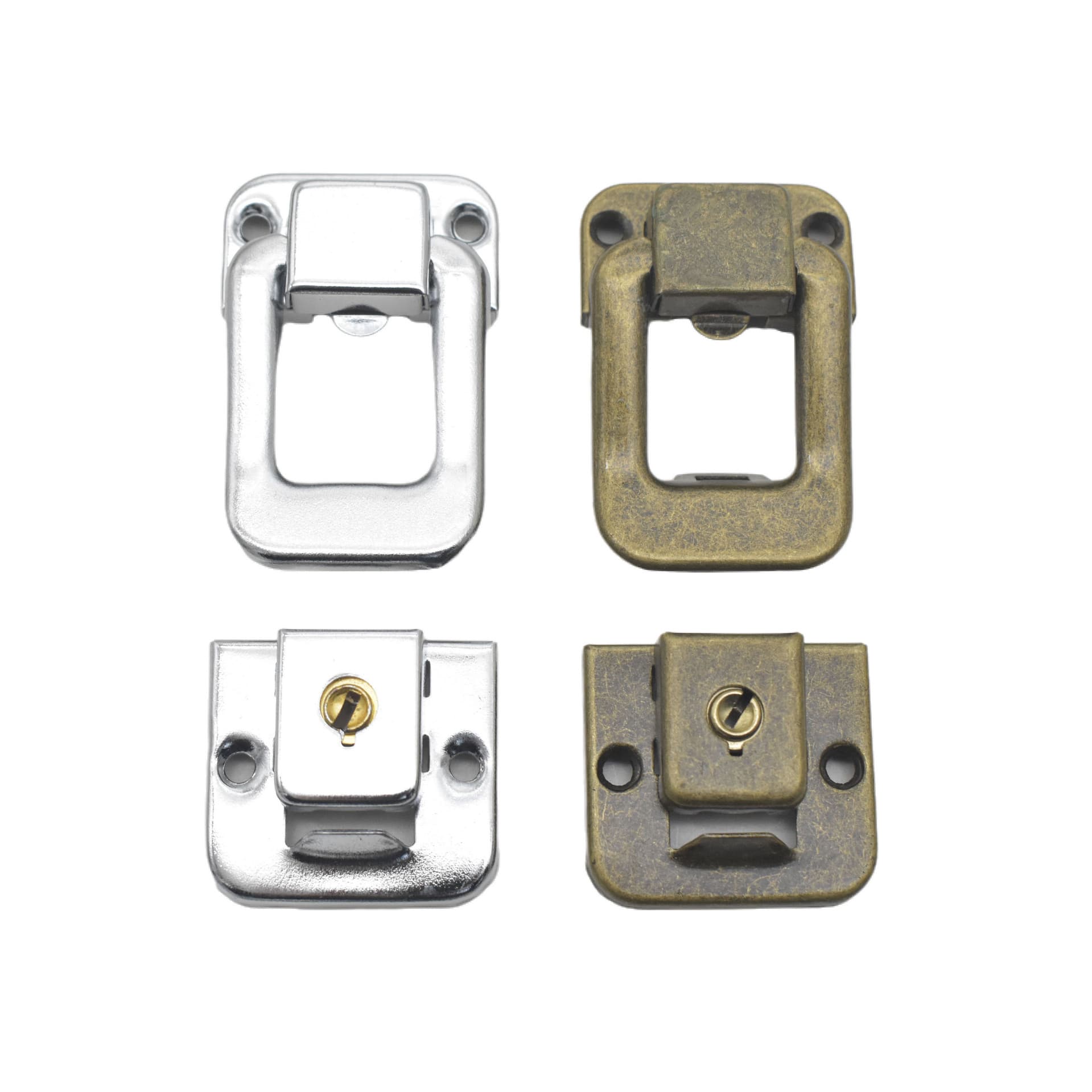 Factory direct iron sheet medium square with brass core plate buckle lock, medium day-shaped lock, high and low, and keyed square lock