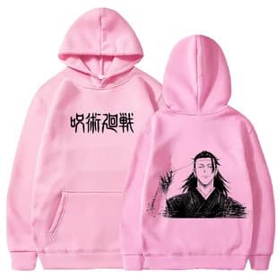 Jujutsu Kaisen Suguru Geto Printed Hoodie Unisex Loose Fit Japanese Style Autumn Winter Long Sleeve Couple