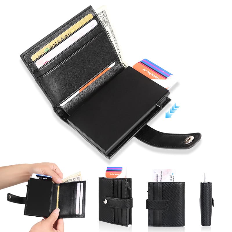 Factory direct sales popular high-end genuine leather short RFID anti-degaussing and wear-resistant dollar clip document card holder