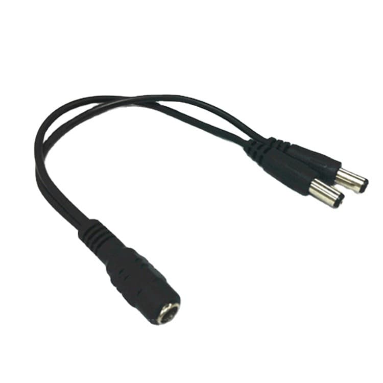 1-to-2 Power Cable Full Copper 5.5*2.1 Surveillance Extension DC Power Cable Splitter 30 cm