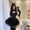 Cosplay Sexy Bunny Girl Costume, Role Play Halloween Night Party Little Devil Angel Cos Outfit