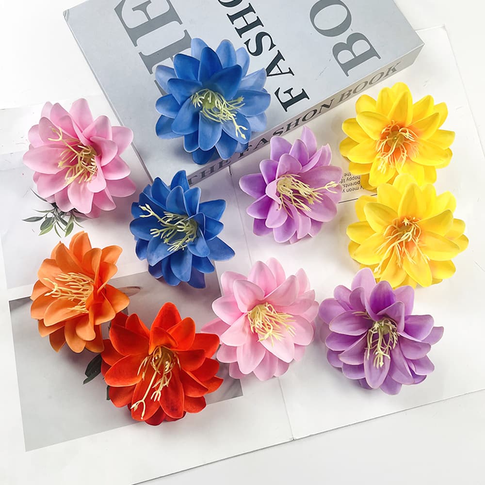 Artificial Lotus Flower DIY Peony Fake Flower Ethnic Headpiece Hairpin Making Accessories Photography Floral Props