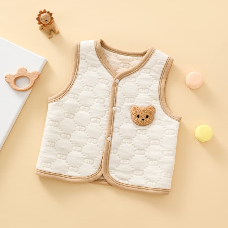 Baby Vest Autumn/Winter Quilted Infant Class A Small Vest Children's Warm Vest Cotton Outerwear Undershirt Sleeveless Jacket