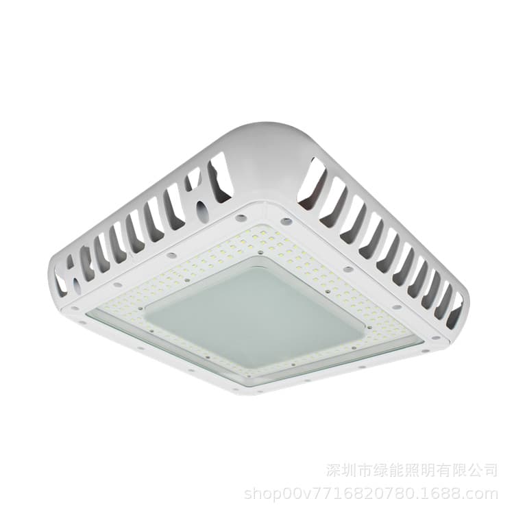 A Glass Model 100W 150W Gas Station Light Parking Lot Light Flame Retardant Explosion-Proof Oil Depot Warehouse Garage Light CE ETL