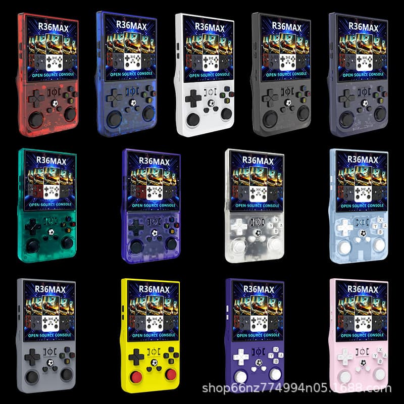 New Cross-border R36MAX Open Source Handheld Game Console GBA Arcade Classic FC Portable PSP Playable God of War