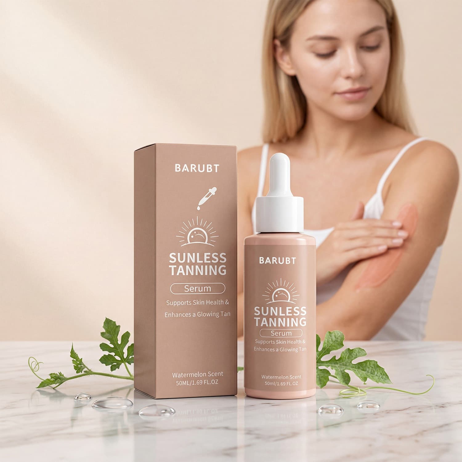 Cross-Border Bestseller No-Sun Tanning Agent for Bronze Skin, Moisturizing and Refreshing Body Care Lotion