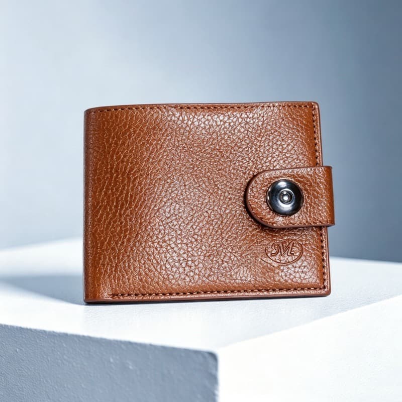 New Men's Wallet PU Leather Bifold Business Horizontal Wallet Wholesale Men's Short Magnetic Closure Wallet