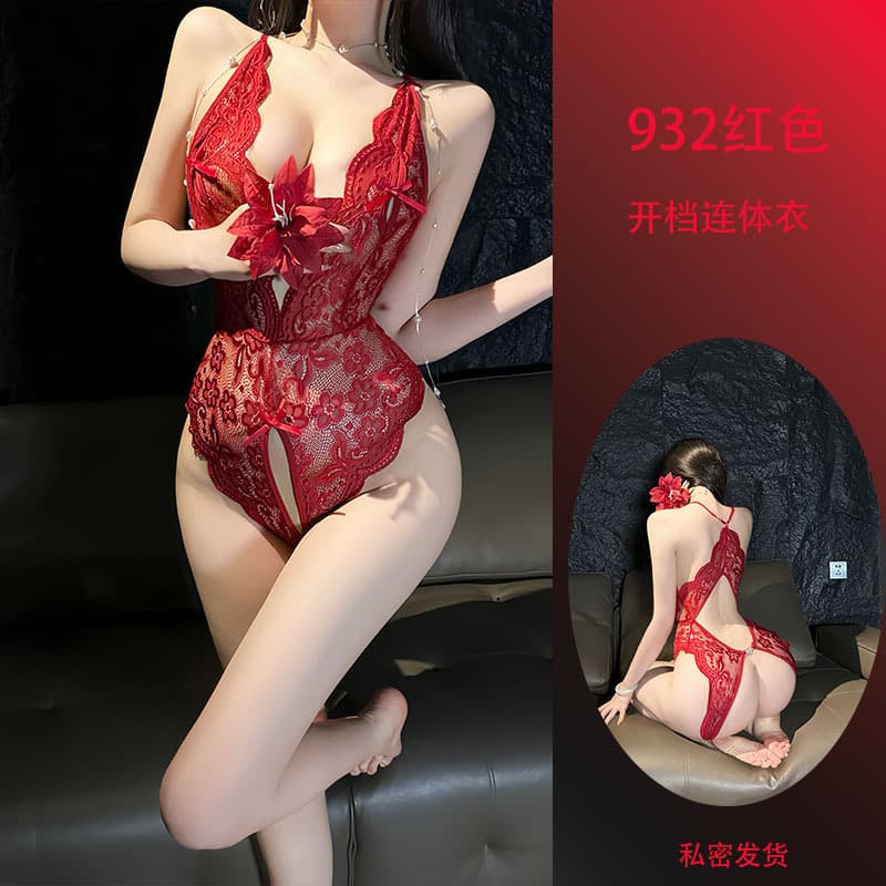 Sexy Lingerie for 200 lbs, Crotchless Bodysuit, Tempting and Flirty Sleepwear, Women's Seductive One-Piece