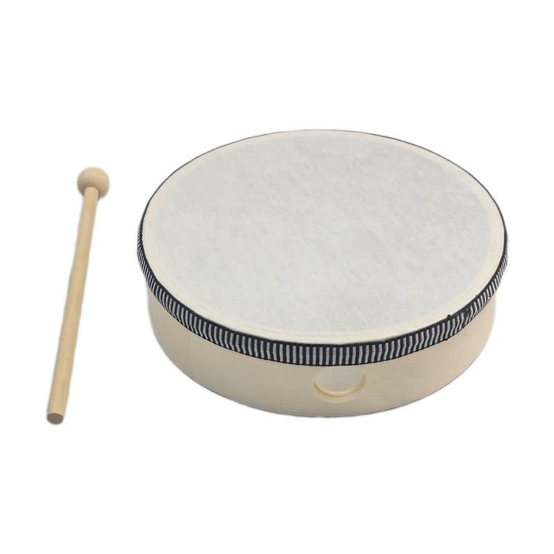 Manufacturer Orff Children's Percussion Hand Drum 4 6 7 8 10 Inch Faux Sheepskin Hand Drum Tambourine Frame