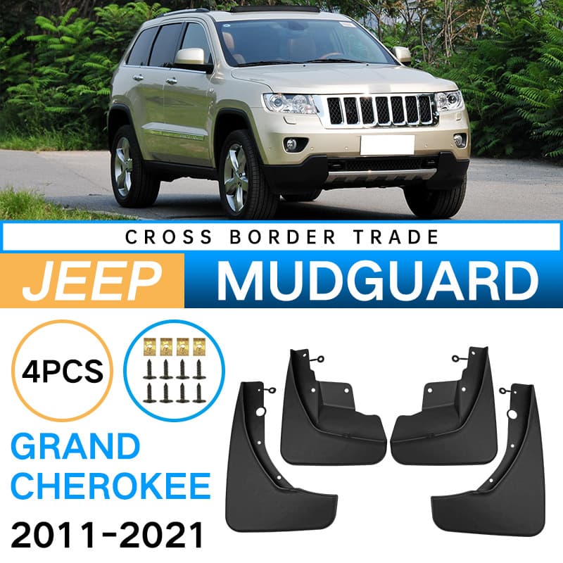 Soft Mudguard Skins for Jeep Grand Cherokee 2011-2021 Black Plastic Wheel Well Protection Mudguards Mud Guard Car Fender Skins